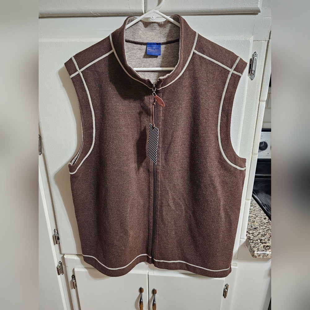 NWT Wilkens Bros Heritage Men's XL Sweater Vest Brown